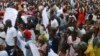 Des manifestants défilent contre le rapport de la Commission des droits de l'homme des Nations Unies sur le Burundi, Bujumbura, le 11 février 2017.