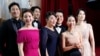 Les acteurs de "Parasite" aux Oscars le dimanche 9 février 2020, au Dolby Theatre de Los Angeles. (Photo AP / John Locher)