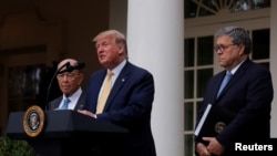 El presidente de EE.UU., Donald Trump, anuncia decisión sobre datos federales de ciudadanía. Julio 11 de 2019.