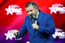 Sen. Ted Cruz, R-Texas, speaks at the Conservative Political Action Conference, Feb. 26, 2021, in Orlando, Fla.