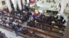 La dépouille de Bruno Diatta à l'intérieur de la cathédrale de Dakar, le 27 septembre 2018. (VOA/Seydina Aba Gueye)