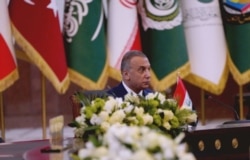 Iraqi Prime Minister Mustafa Kadhimi attends the Baghdad summit in Iraq, Aug. 28, 2021.