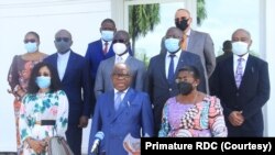 Boko na ba ministres na nsima na likita na Primature, Kinshasa, RDC, 20 novembre 2020. (Primature RDC)