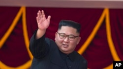 김정은 북한 국무위원장이 지난 9월 평양에서 열린 정권수립 70주년 열병식에 참석했다.