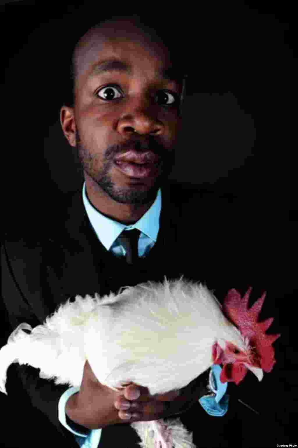 "Black people love chicken," says Kibuuka, who’s on a mission to get people of different races to laugh at ethnic stereotypes and eccentricities (Courtesy D. Kibuuka)
