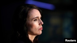 FILE PHOTO: New Zealand Prime Minister Ardern addresses the media after a debate in Auckland