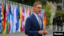 Президент Фінляндії Александер Стубб в день церемонії відкриття Саміту щодо миру в Україні у Швейцарії 15 червня 2024 року. Фото: Reuters/Denis Balibouse