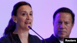 FILE - Argentina’s Vice President Gabriela Michetti March 9, 2016.