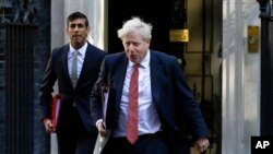 Waziri Mkuu Boris Johnson na Waziri wa Fedha Rishi Sunak