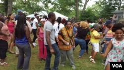 FILE - Liberians in Washington celebrate their country's independence day, July 26, 2015.
