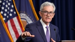 美國聯邦儲備局主席鮑威爾在位於華盛頓的記者會上講話。(2024年6月12日)