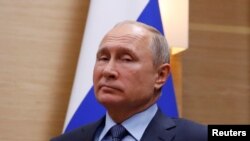 Presiden Rusia Vladimir Putin di Novo-Ogaryovo, luar kota Moskow, 5 Desember 2018. 