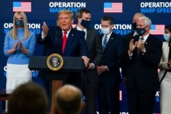 President Donald Trump speaks during an "Operation Warp Speed Vaccine Summit" on the White House complex, Dec. 8, 2020.