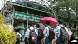 ရခိုင်ပြည်နယ် စစ်တွေမြို့က အထက်တန်းကျောင်းတခု (မှတ်တမ်းဓါတ်ပုံ - June 1, 2021)