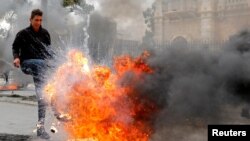 فلسطین میں صدر ٹرمپ کے امن منصوبے کے خلاف احتجاج