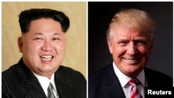 Shugaban Koriya ta Arewa Kim Jong Un da shugaban Amurka Donald Trump