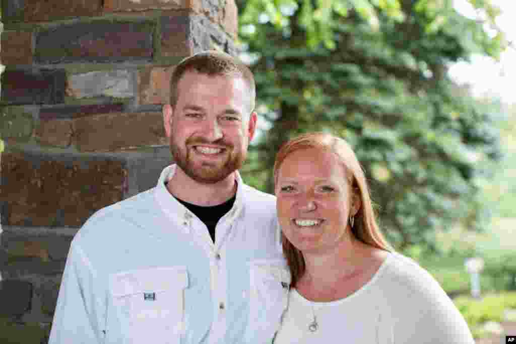Dr. Kent Brantly and his wife, Amber, are seen in an undated photo provided by Samaritan's Purse. Brantly became the first person infected with Ebola to be brought to the United States from Africa, arriving at Emory University Hospital, in Atlanta, Aug. 2, 2014. 