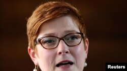  သြစတြေးလျား နိုင်ငံခြားရေးဝန်ကြီး Marise Payne January 10, 2019. REUTERS/ Athit Perawongmetha/File Photo