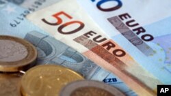 Colorful euro banknotes