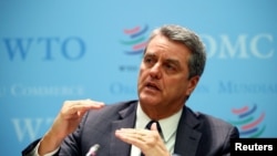Dirjen Organisasi Perdagangan Internasional (WTO) Roberto Azevêdo di kantor pusat WTO di Jenewa, Swiss, 10 Desember 2019. (Foto: dok). 