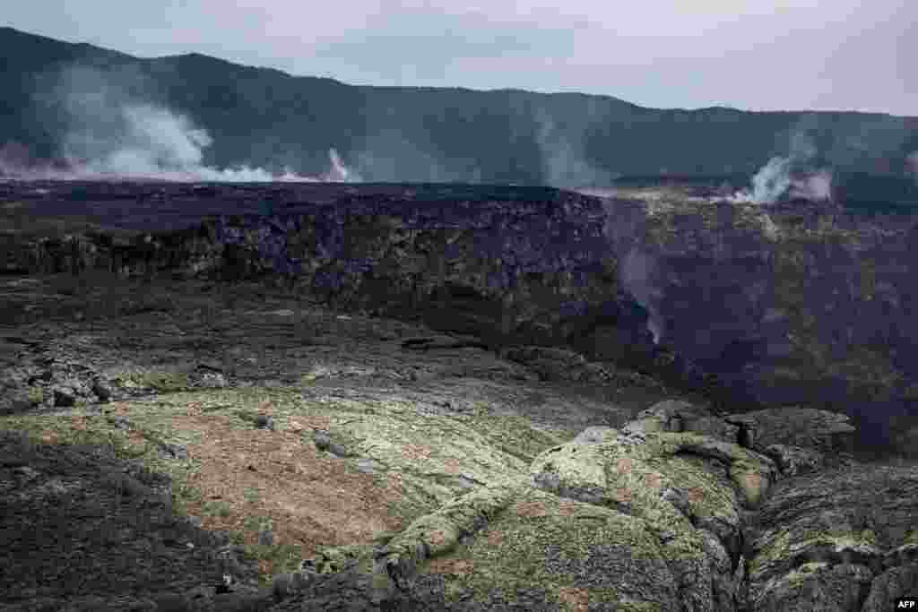 Kati ya libulu lya volcan Nyamuragira, pene na volcan Nyiragongo, na nord ya Gioma, Nord-Kivu, 30 mai 2021.
