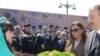 Azerbaijani President Ilham Aliyev and his wife Mehriban Aliyeva attend Norouz festivities in Baku, March 20, 2012.