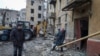 Aftermath of a Russian missile strike in Kramatorsk