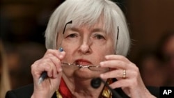 Federal Reserve Chair Janet Yellen delivera semiannual Monetary Policy Report to Congress, Capitol Hill, Washington, Feb. 27, 2014.