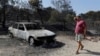  Brush Fires Threaten Homes in Greece