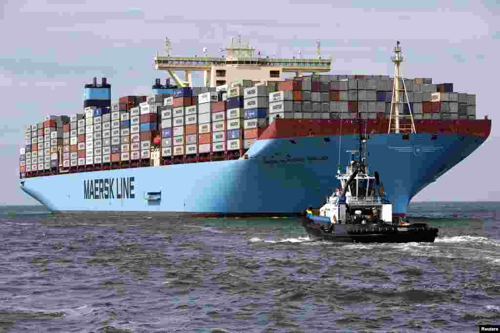 Dunyodagi eng yirik konteyner kemasi - Maersk Mc-Kinney Moller