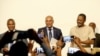 Da esquerda para a direita: Abel Chivukuvuku, Adalberto Costa Júnior, Filomeno Vieira Lopes - apresentação da Frente Patriótica Unida. Luanda, Angola. 5 de Outubro 2021