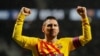 Lionel Messi lors d'un match contre Atletico Madrid, Espagne, le 1er décembre 2019. 