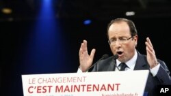 Kandidat partai Sosialis, Francois Hollande diperkirakan akan mengalahkan Presiden Sarkozy dalam pilpres babak kedua Perancis (foto: dok).