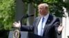 El presidente Donald Trump durante un evento por el Día Nacional de Oración en el Jardín de las Rosas de la Casa Blanca, el jueves 2 de mayo de 2019.
