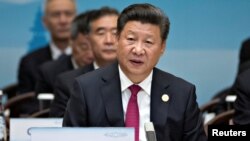 China’s President Xi Jinping speaks during the opening ceremony of the G20 Summit in Hangzhou in eastern China's Zhejiang province, Sunday, Sept. 4, 2016. REUTERS/Mark Schiefelbein