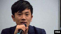 前香港立法會議員鄭松泰 （美國之音湯惠芸拍攝）