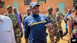 Le président du burundi Pierre Nkurunziza à Ngozi pendant les élections, le 21 juillet 2015.