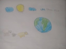 Dibujo de Benjamin por el Día del Niño en Venezuela