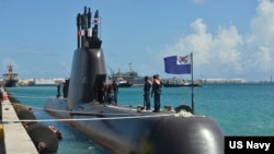 南韓一艘潛艇2019年6月5日抵達美國關島海軍基地（美國海軍照片）