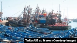 Le Maroc et l'Union européenne (UE) se sont mis d'accord sur le renouvellement de leur accord de pêche, 20 juillet 2018. (Twiter/UE au Maroc)