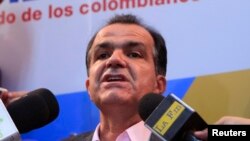 El candidato la presidencia de Colombia por el movimiento Centro Democrático, Oscar Iván Zuluaga.
