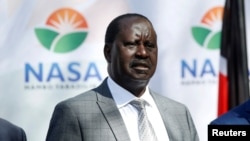 Kiongozi wa upinzani Kenya, Raila Odinga akiwa Nairobi, Kenya, Feb. 1, 2018.