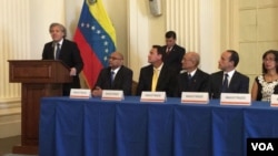 El secretario de la OEA, Luis Almagro, destacó durante su discurso que se deben hacer los esfuerzos necesarios para imponer sanciones más duras sobre autoridades del régimen de Nicolás Maduro.