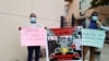 Jornalistas protestam contra investigações junto da Procuradoria-Geral da República, Luanda, Angola