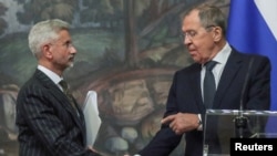 საარქივო პოტო: ინდოეთისა და რუსეთის საგარეო საქმეთა მინისტრები, მოსკოვი.
