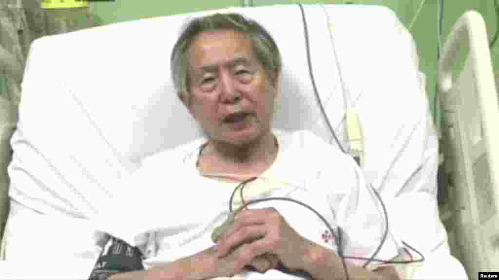 អតីតប្រធានាធិបតីប៉េរូលោក Alberto Fujimori សុំការអភ័យទោសពីប្រជាជនប៉េរូខណដែលលោកកំពុងសម្រាកនៅមន្ទីរពេទ្យក្នុងទីក្រុង Lima។