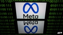 FILE - A tablet displays the Meta logo, Jan. 12, 2023.
