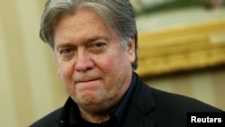 Babban mai tsara dabaru a Fadar White House shugaba Donald Trump, Steve Bannon. Jan. 28, 2017