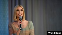 Ivanka Trump dalam pertemuan tahunan di IMF dan Bank Dunia di Washington, D.C. (Foto: dok).