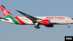 Ndege ya shirika la Kenya Airways.